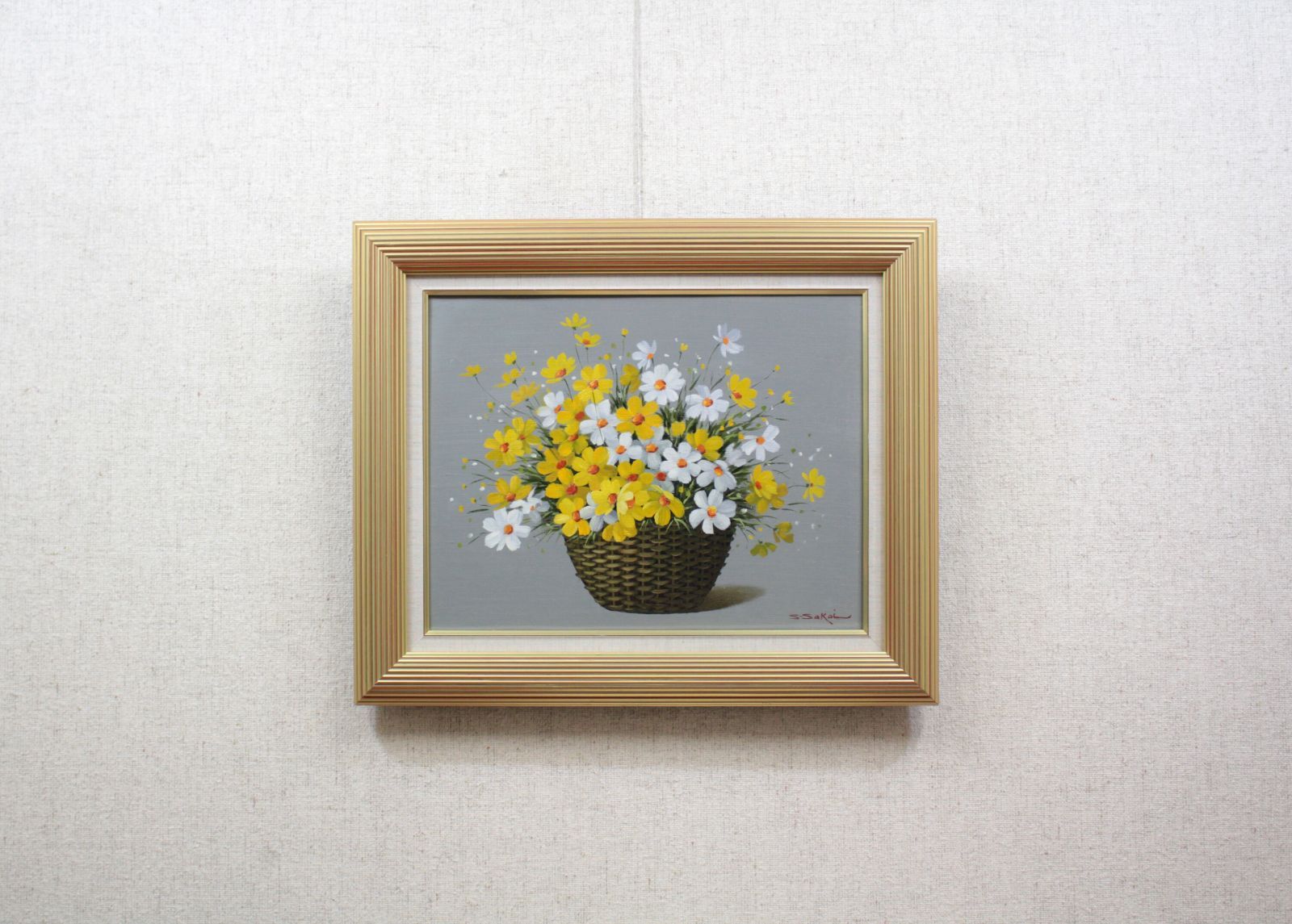 酒井修一郎『コスモス』油彩画【真作保証】 絵画 酒井修一郎『コスモス』油彩画【真作保証】 絵画 - メルカリ