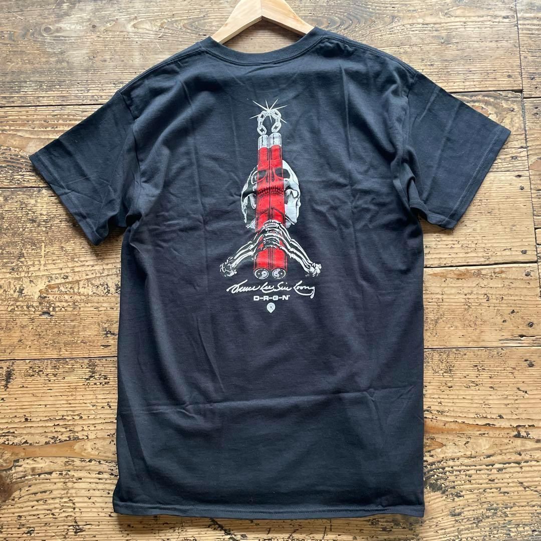 レアモデル 新品 POWELLパウエルxブルースリー Tシャツ 黒 L オールド