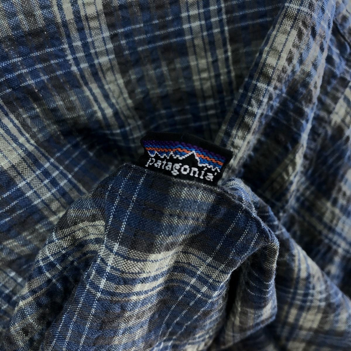 古着 90年代 パタゴニア Patagonia シアサッカー 半袖 チェックシャツ