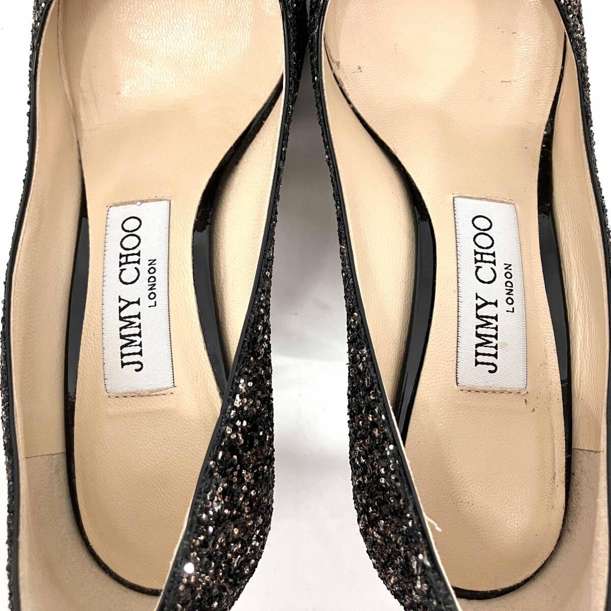 JIMMY CHOO ジミーチュウ ROMY 85 グリッターパンプス サイズ35 1/2