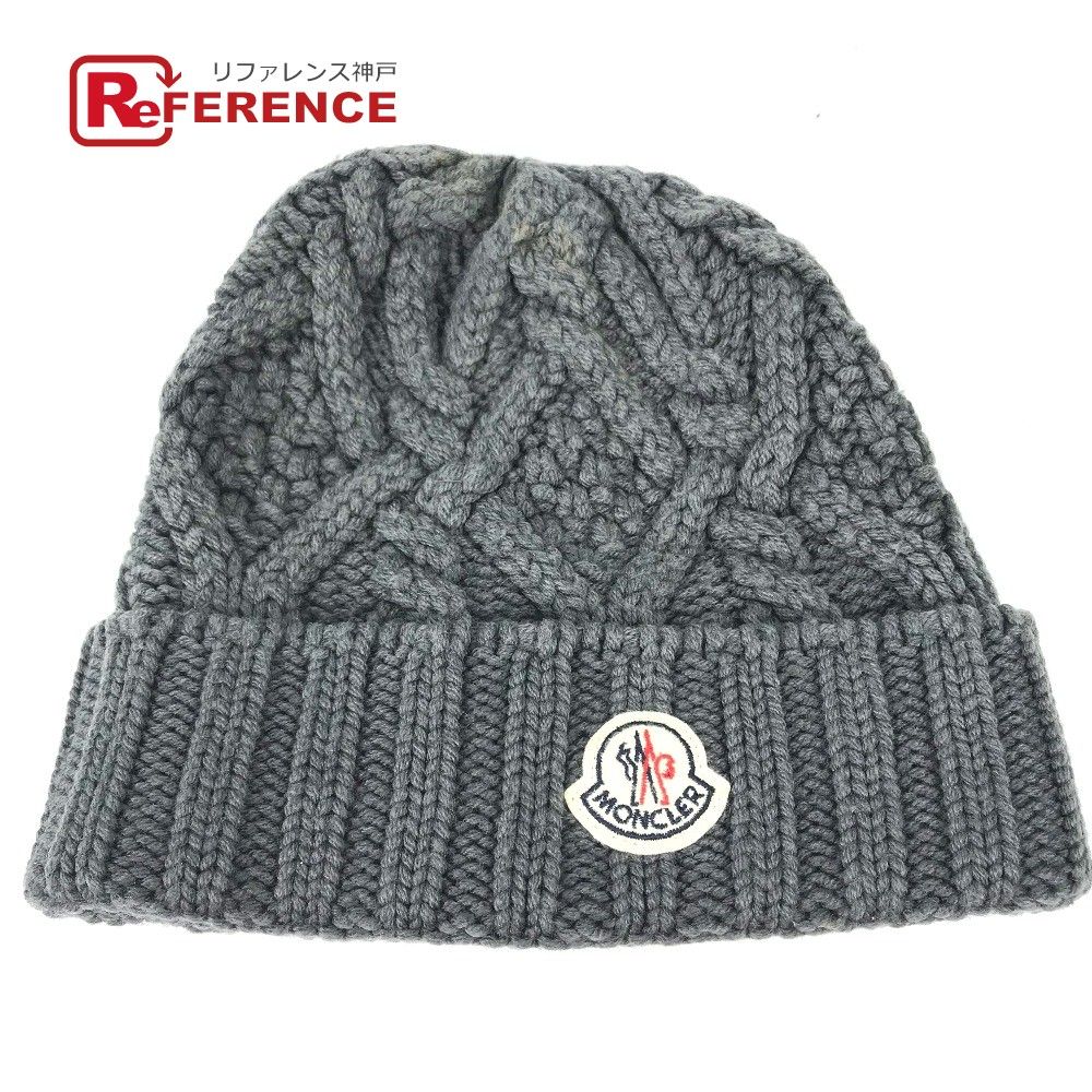 MONCLER モンクレール ニット帽 ワッペン ウール - メルカリ