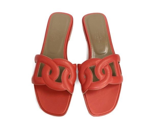 ＊HERMES エルメス シェーヌダンクル レザーサンダル