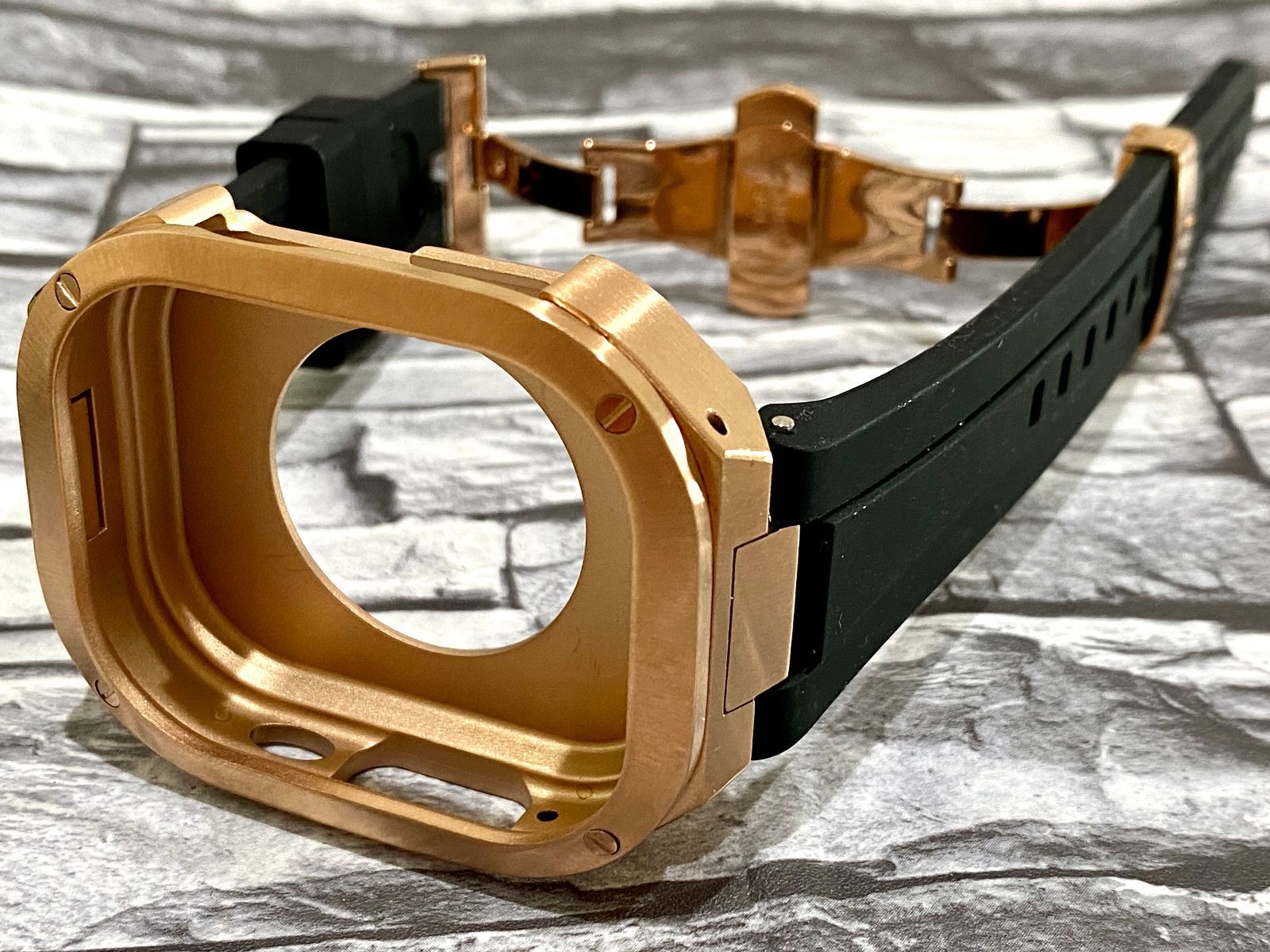 アップルウォッチバンド ラバーベルト カバー ステンレス Apple Watch ケース 49mm ウルトラ ultra スポーツ メンズ レディース10