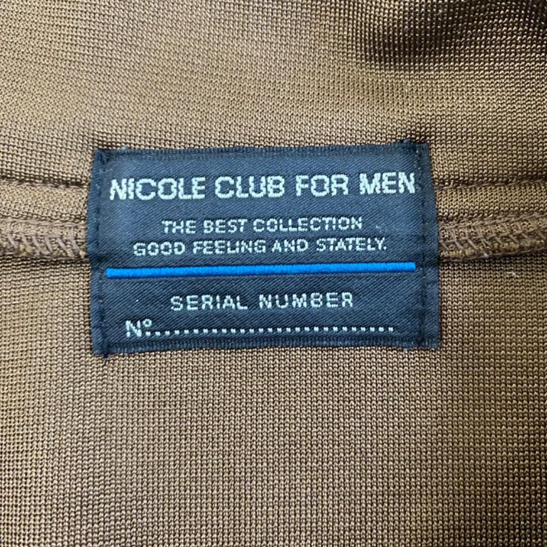 NICOLE CLUB FOR MEN vネック 千鳥格子 変形 ポケット付き長袖シャツ y2k