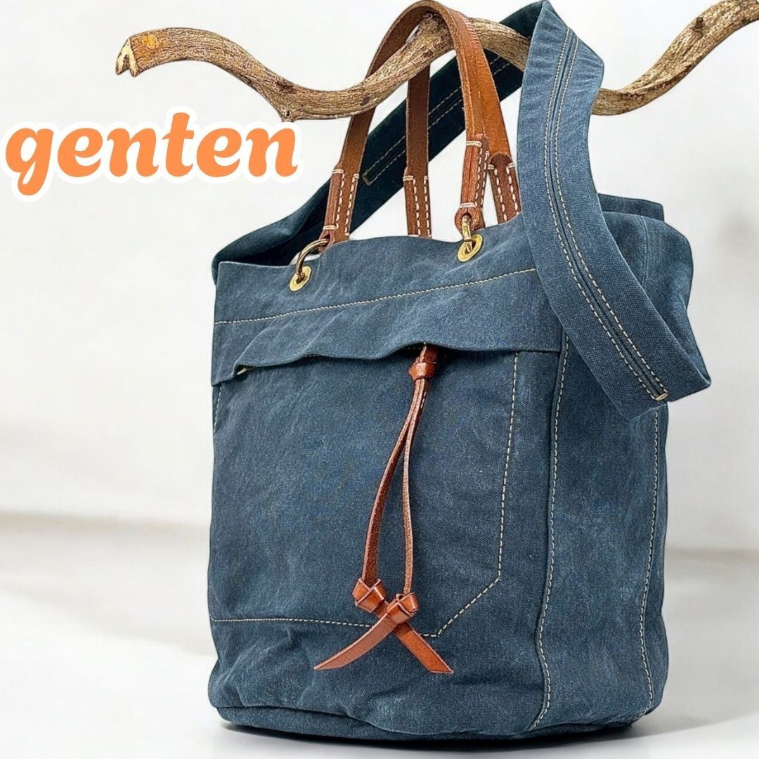 genten ハンドバッグ フレンチリネン ハンドバッグ小 / genten | ファッション通販
