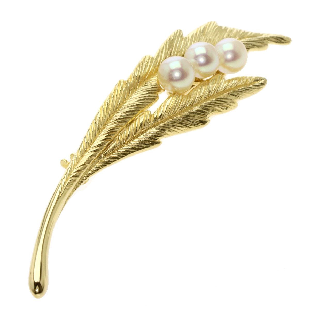 MIKIMOTO ミキモト アコヤパール 真珠 ブローチ K14YG レディース