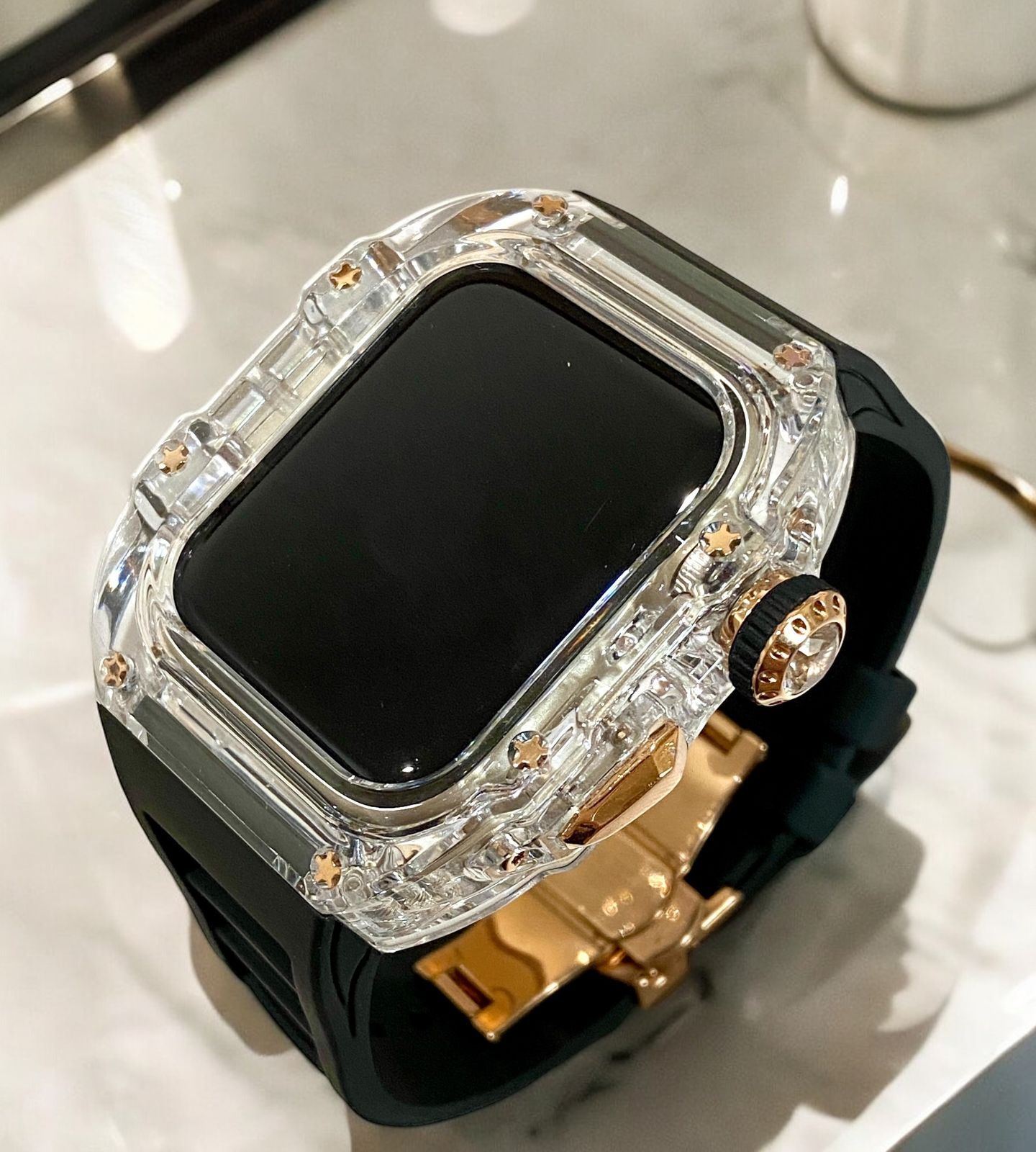 AppleWatch アップルウォッチバンド ラバーベルトカバー ウルトラ 49mm