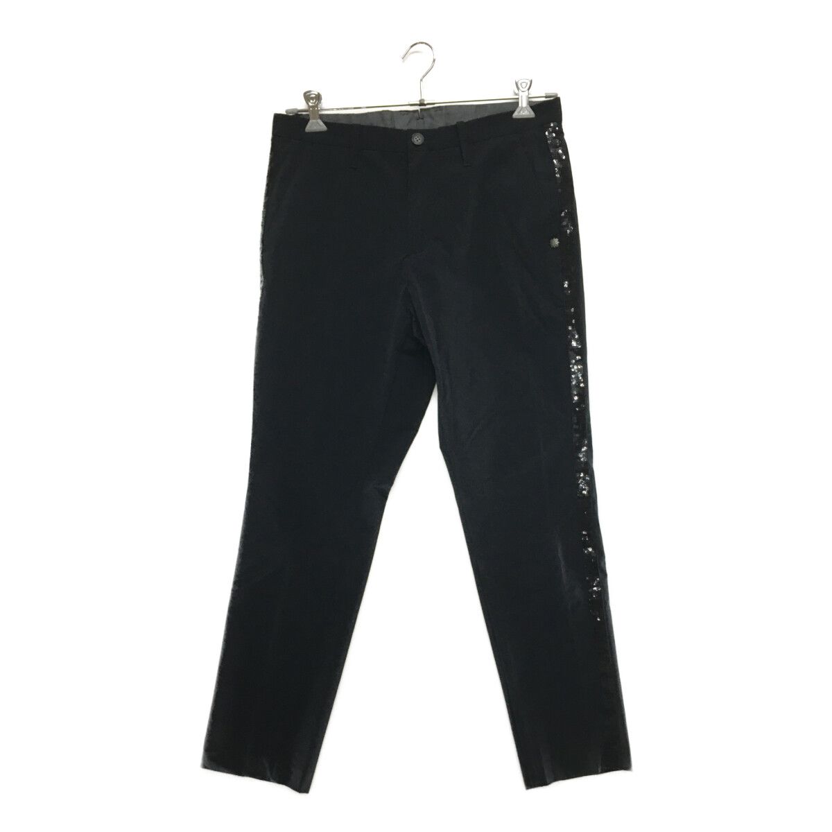 メンズ セントアンドリュース StANDREWS パンツ L 黒 ブラック 薄手 スパンコール