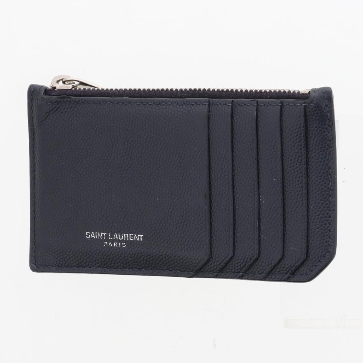 SAINT LAURENT サンローラン フラグメントケース カード コインケース 小物 名刺入れ カードケース Black 609362 B
