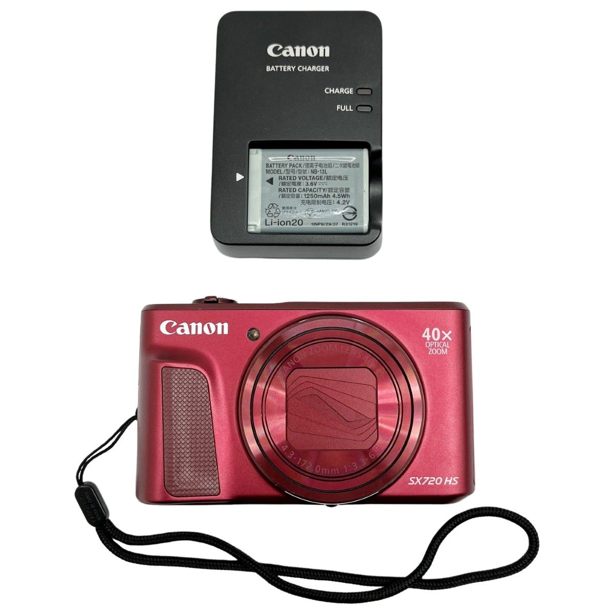 ◆◆CANON キャノン コンパクトデジタルカメラ 充電器付 SX720 HS レッド