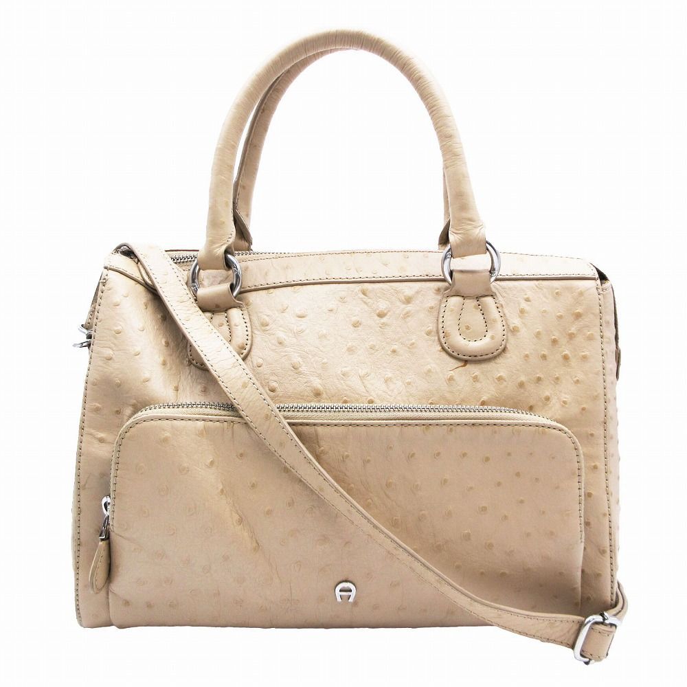 アイグナー Aigner バッグ（2way）新品・未使用 アイグナー AIGNER 型押し オーストリッチ 2way ショルダー