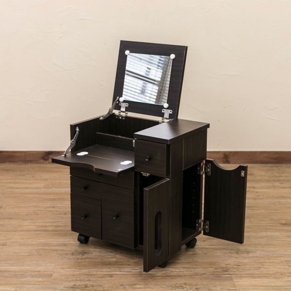 コスメワゴン 横型 DBR/WH