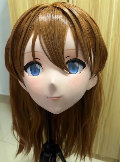 3|4マスク カツラ付き NO.5 ドール ヘッドロリータ人形 コスプレ 変身 仮装 着ぐるみ 二次元美少女