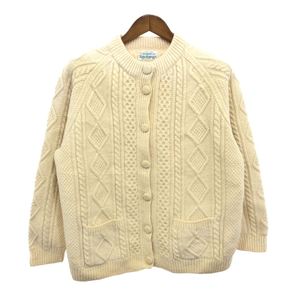 Hallim Handweavers アランニット カーディガン アイボリー 
