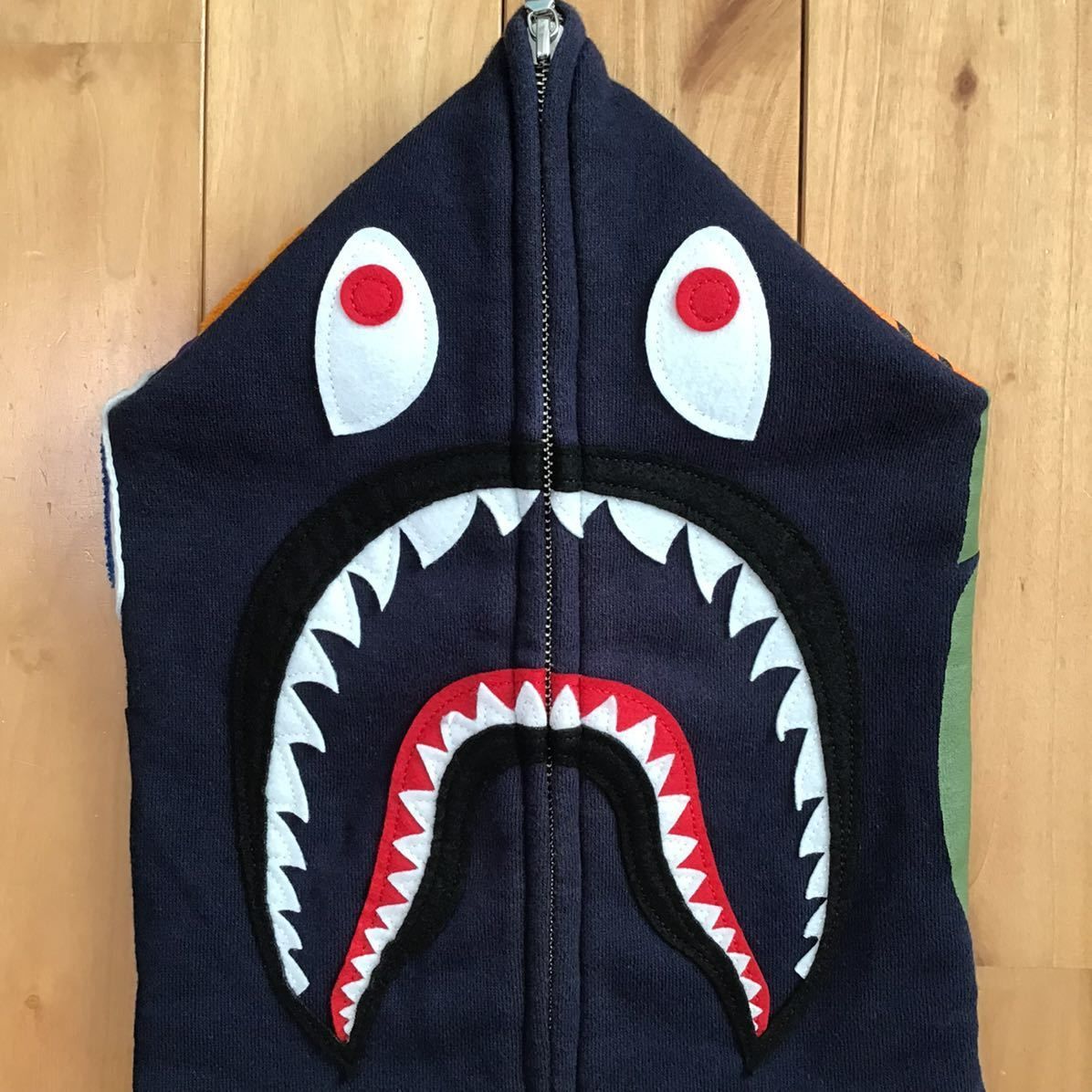 シャーク パーカー ネイビー Mサイズ shark full zip hoodie a bathing 