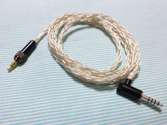 七福神商事 銀メッキ銅 八芯 SONY MDR M1ST MV1 ロック機構付き 3.5mm4 4.4mm5 銀メッキタイプ L字 手直し 改造 ブレイド編 トープラ販売 銀入り SS-47 コンパクトカバー