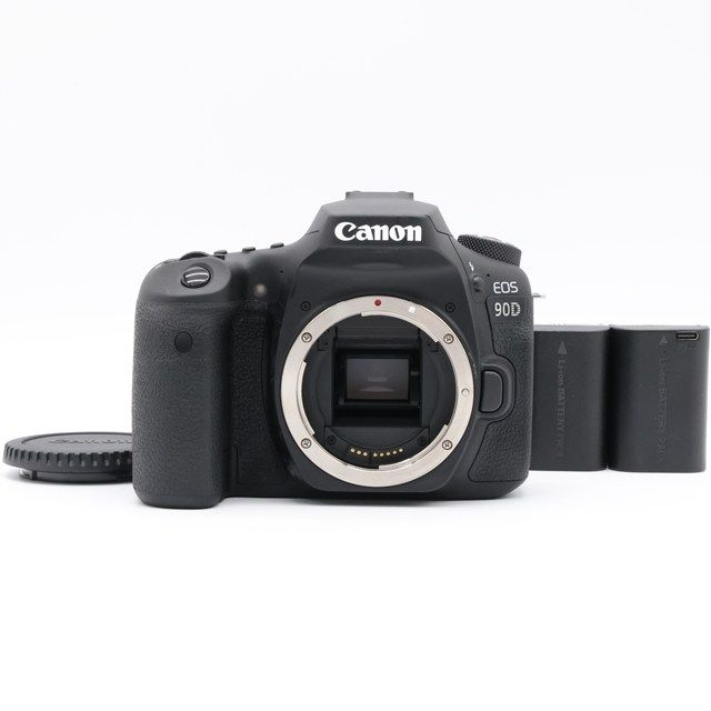 キヤノン Canon EOS 90D ボディ｜3250万画素×高速連写×Wi-Fi搭載｜シャッター数1.6万以下｜端子カバー加工あり｜互換バッテリー2個付
