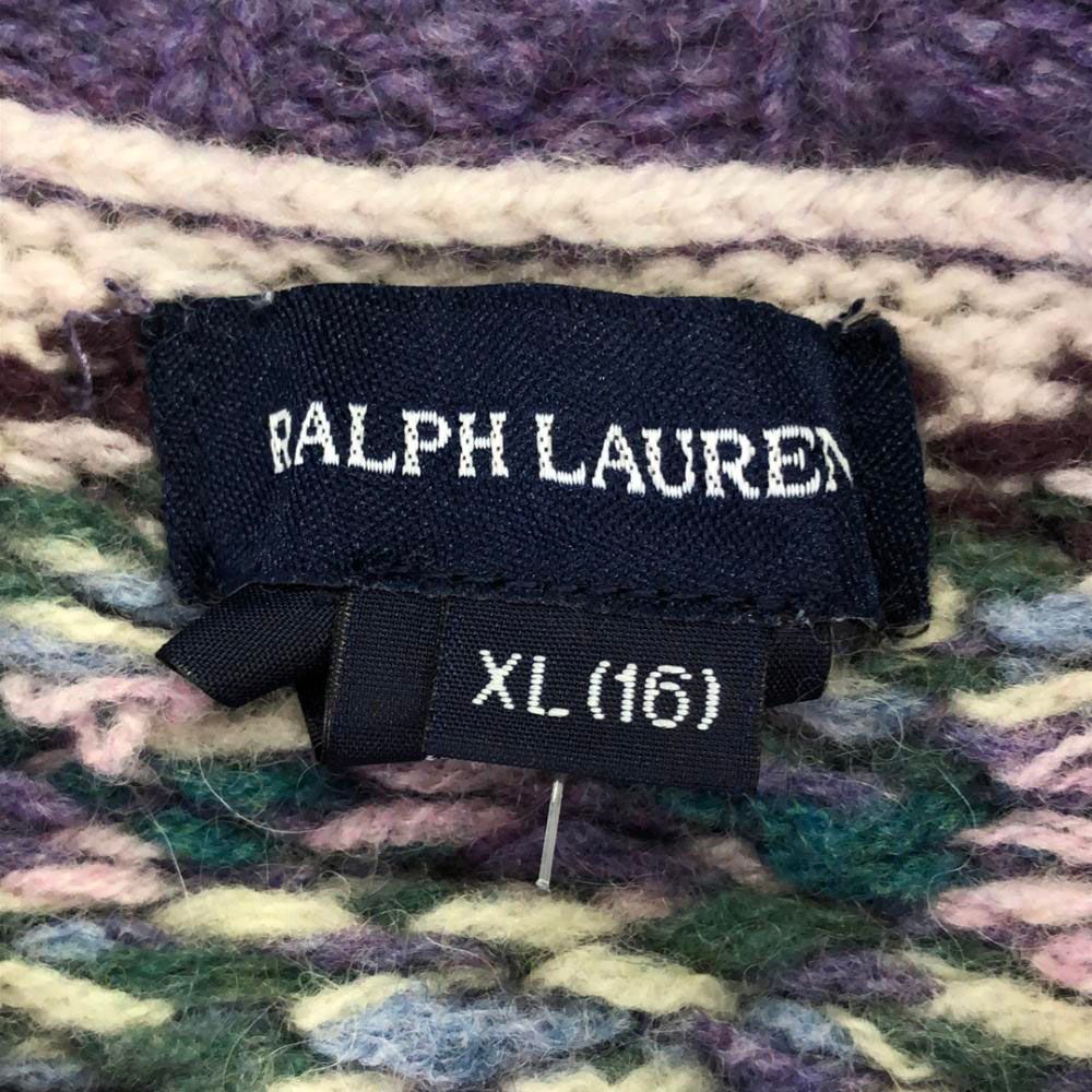 ラルフローレン　ダッフルウールポンチョ ラルフローレン ウールブレンド ニット ポンチョ XL(16