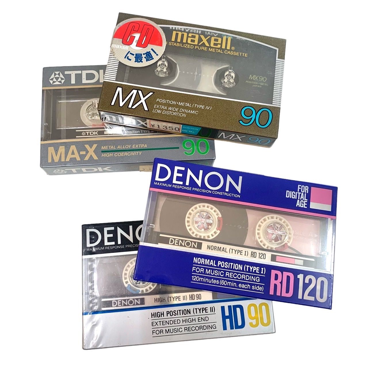 未開封⭐️カセットテープ4本セット】 経年保管品 ➀ DENON RD 120 ➁ 
