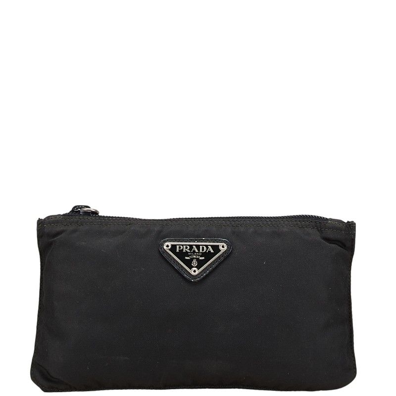 プラダ 三角ロゴプレート ブラック ナイロン レディース PRADA 1-0208007