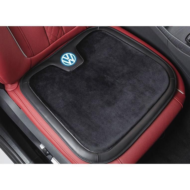 フォルクスワーゲン T-Cross T-Roc up ポロ ゴルフ パサート アルテオン クロスポロ シャランブラック車用 シートクッション 座布団 低反発 車用クッション 記憶フォーム 2フランネルの表面 快適 2個入