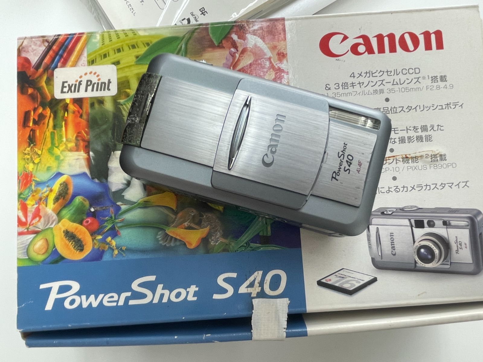 D【ジャンク品】Canon PowerShot S40 キャノン デジタルカメラ