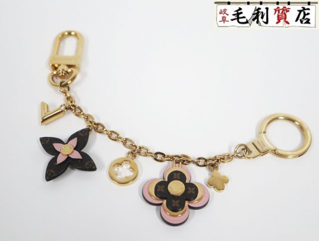 ルイヴィトン LOUIS VUITTON バッグチャーム シェンヌ・ブルーミング フラワー M63086 美品 【中古】キーホルダー
