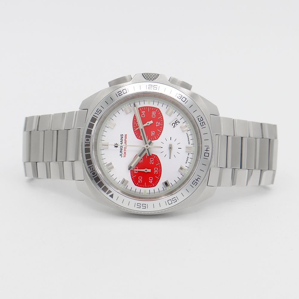 替ベルト付 電池交換済 JUNGHANS ユンハンス クロノスコープ 1972 200 