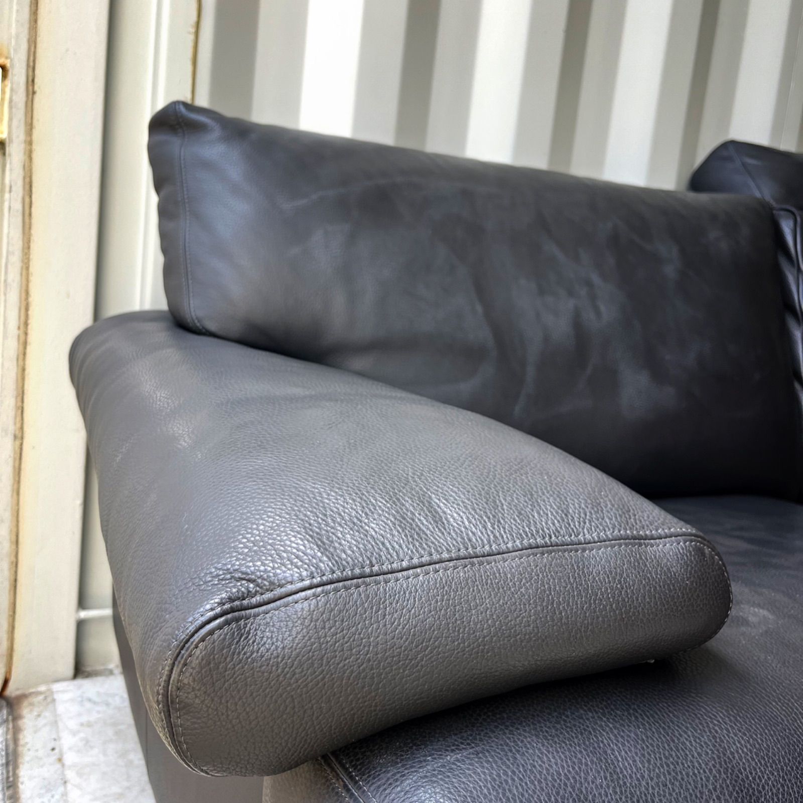 取付無料！フランスベッド エルポ マルネ ドイツ製高級総本革3人掛け