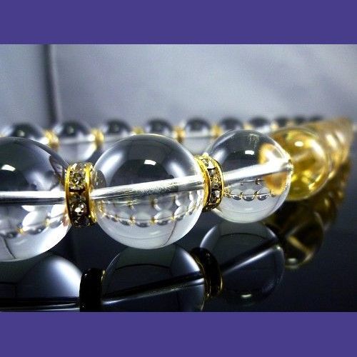 天然石4A金彫皇帝龍水晶20mm