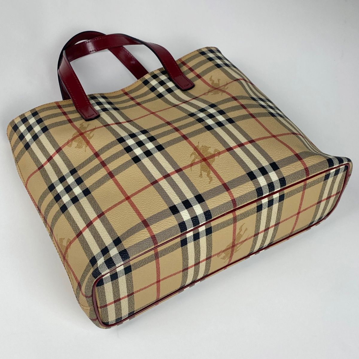 BURBERRY チェック柄 トートバッグ バーバリー チェック柄ポケット付き