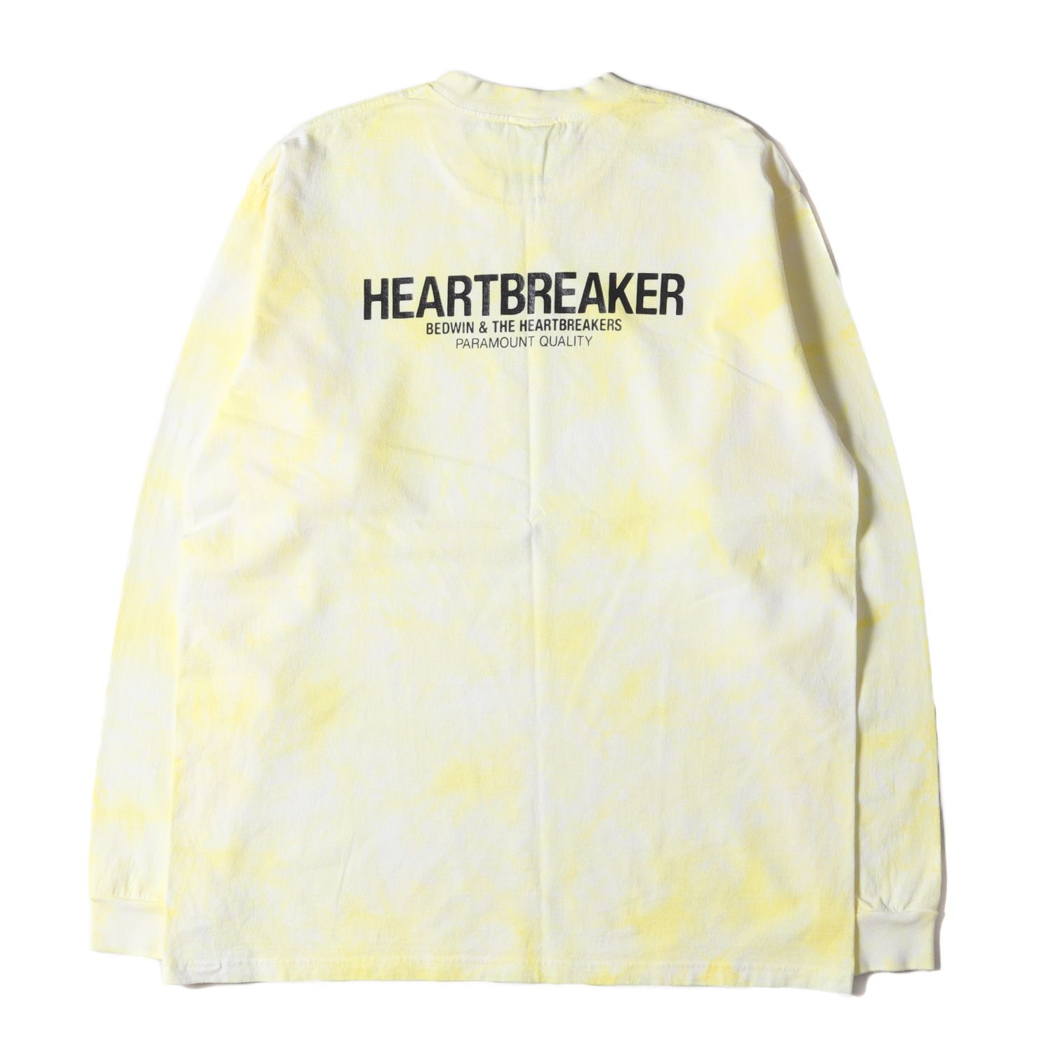 美品 BEDWIN ベドウィン Tシャツ サイズ:M 20SS タイダイ染め バックロゴ ロングスリーブ Tシャツ L/S TIE DYE TEE RUSH イエロー トップス カットソー 長袖Tシャツ【メンズ】