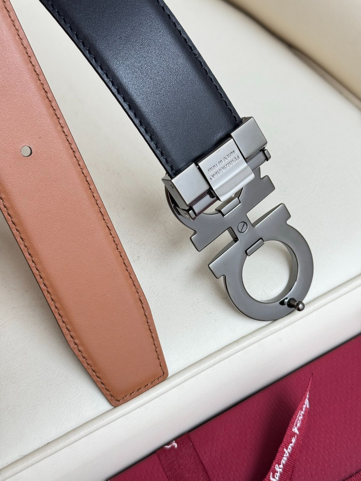 今日特価】Ferragamo ダブル面使用 本革ベルト-3 - メルカリ