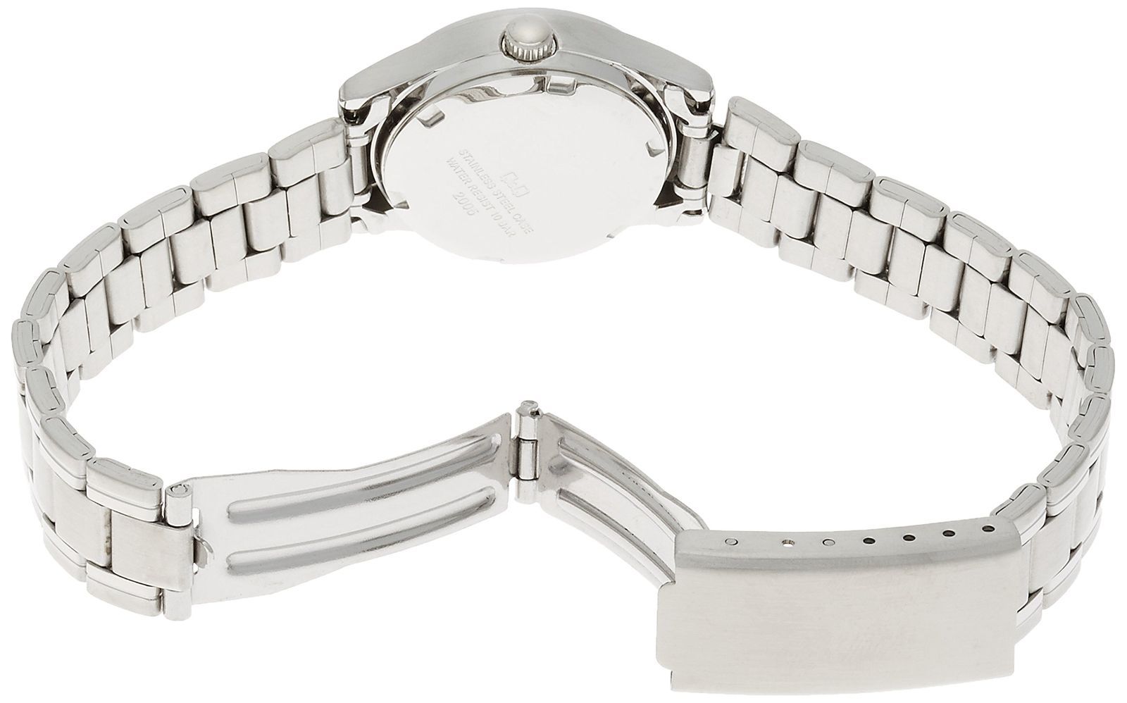 曜日 表示 日付 メタルバンド 防水 白 ステンレスモデル 文字盤 アナログ W 473-201 キューアンドキュー レディース 腕時計 シルバー シチズンQ-Q