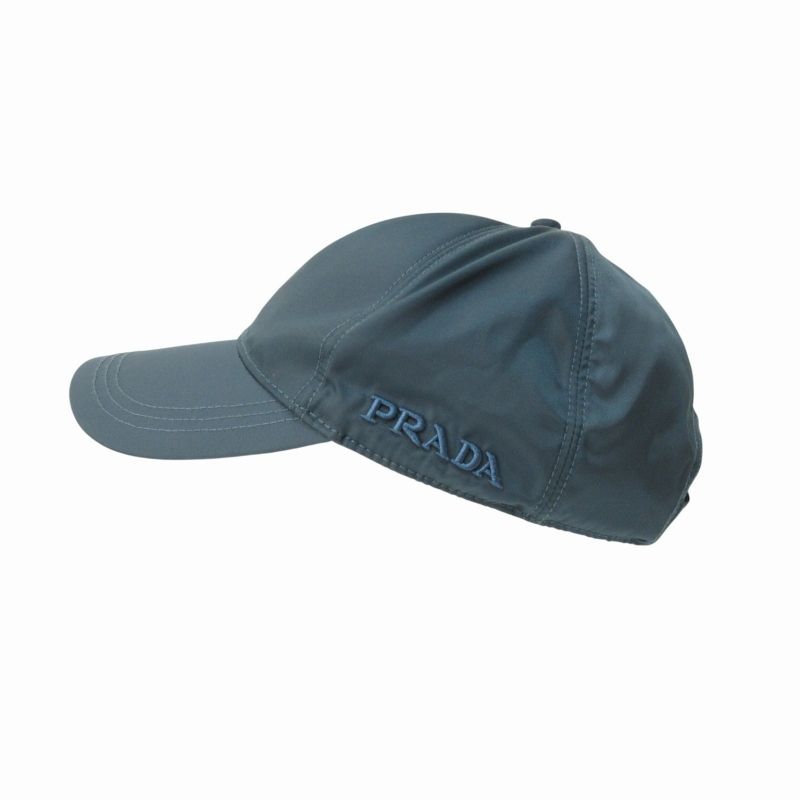 プラダ PRADA 美品 ナイロン キャップ 帽子 ロゴ刺しゅう 6
