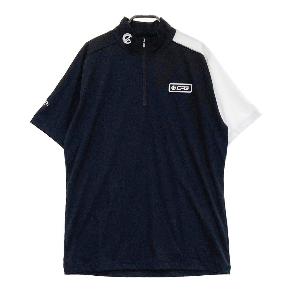 サイズ：3 CPG GOLF シーピージーゴルフ  半袖ハーフジップTシャツ  ブラック系 [240101465651] ゴルフウェア メンズ ストスト サイズ：3 CPG GOLF シーピージーゴルフ 半袖ハーフジップT