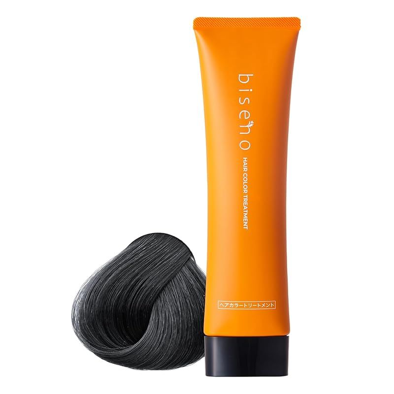 【オーガニック 白髪ケア】biseno ヘアカラートリートメント ナチュラルブラック 150g(約1か月分) ジアミンフリー レディース メンズ フローラルの香り 植物由来
