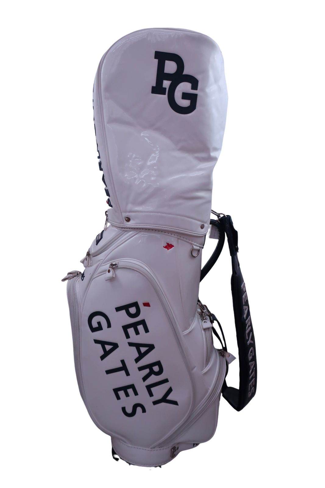 PEARLY GATES ゴルフバッグ エナメルホワイト/ネイビー パーリーゲイツ