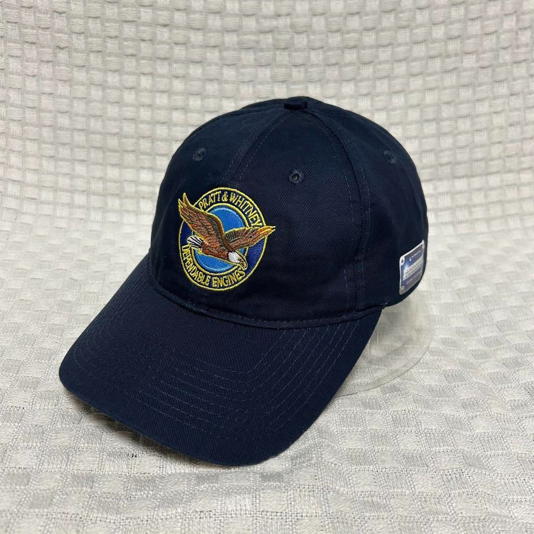 90s vintage Pratt u0026 Whitney 6パネルキャップ刺繍ロゴ