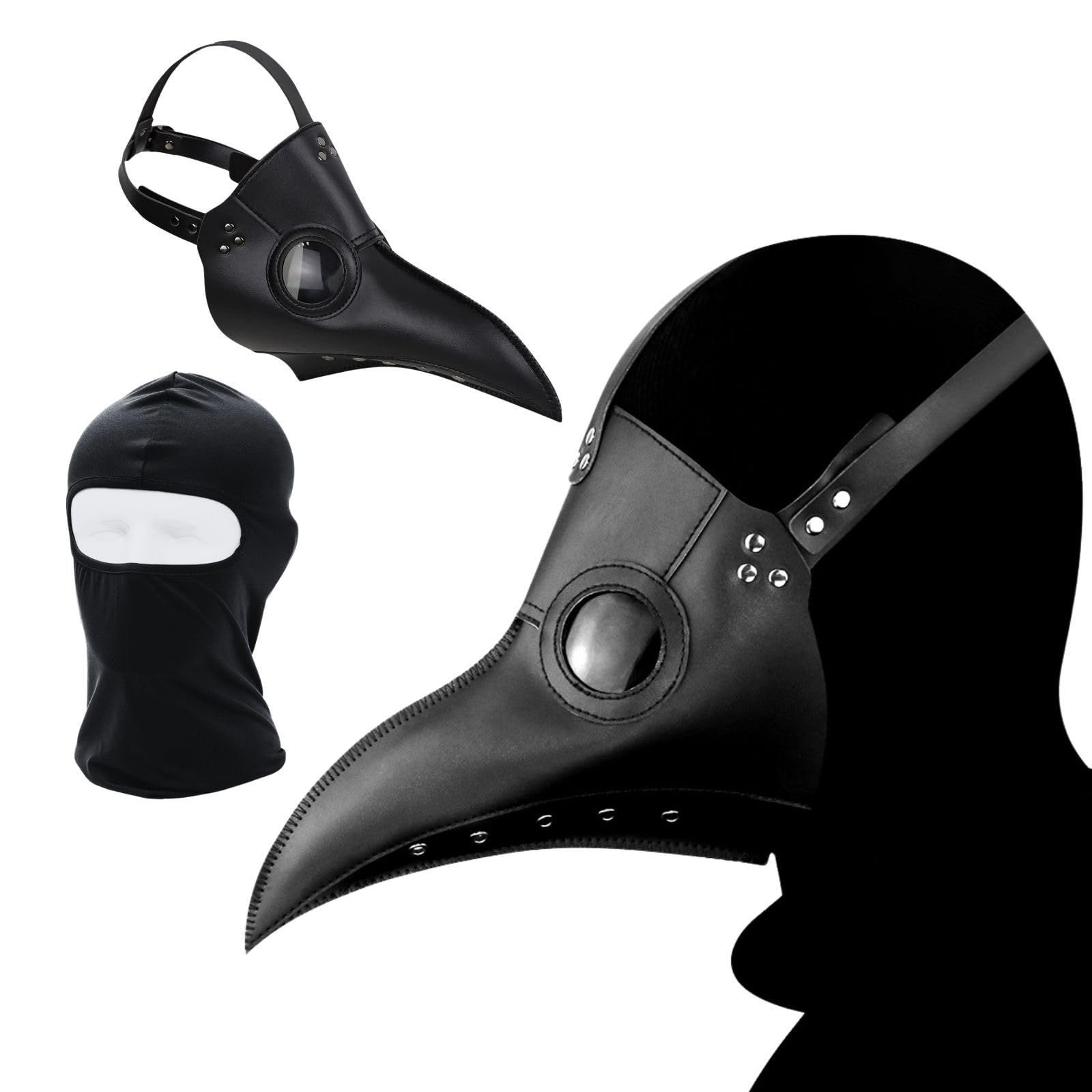 [Archnote] ペストマスク ハロウィン コスプレ 変装 仮装 仮面 怖い お面 カラス マスク 目出し帽付き [ブラック] - メルカリ