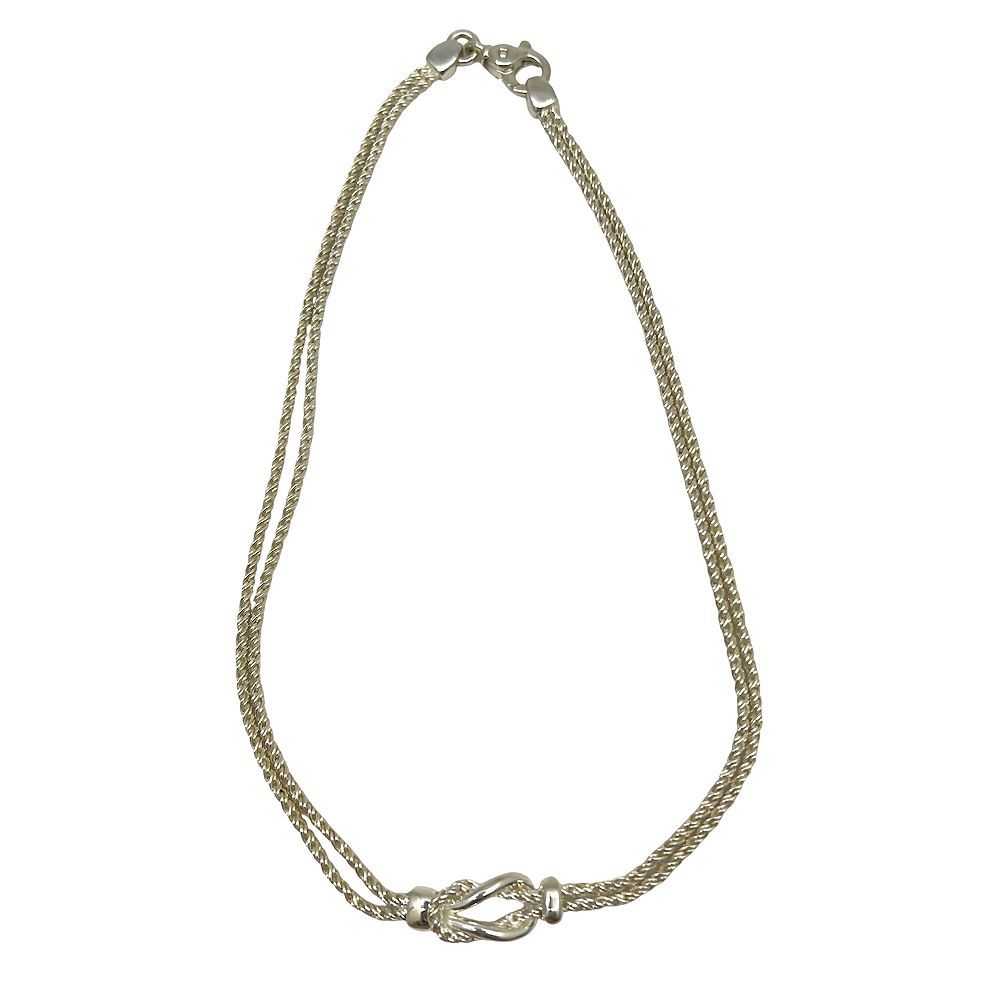 ティファニー　Tiffany ダブルロープ　センターノット　ネックレス　シルバー TIFFANY&Co. 美品 TIFFANY＆Co. ティファニー 925 ダブルロープ