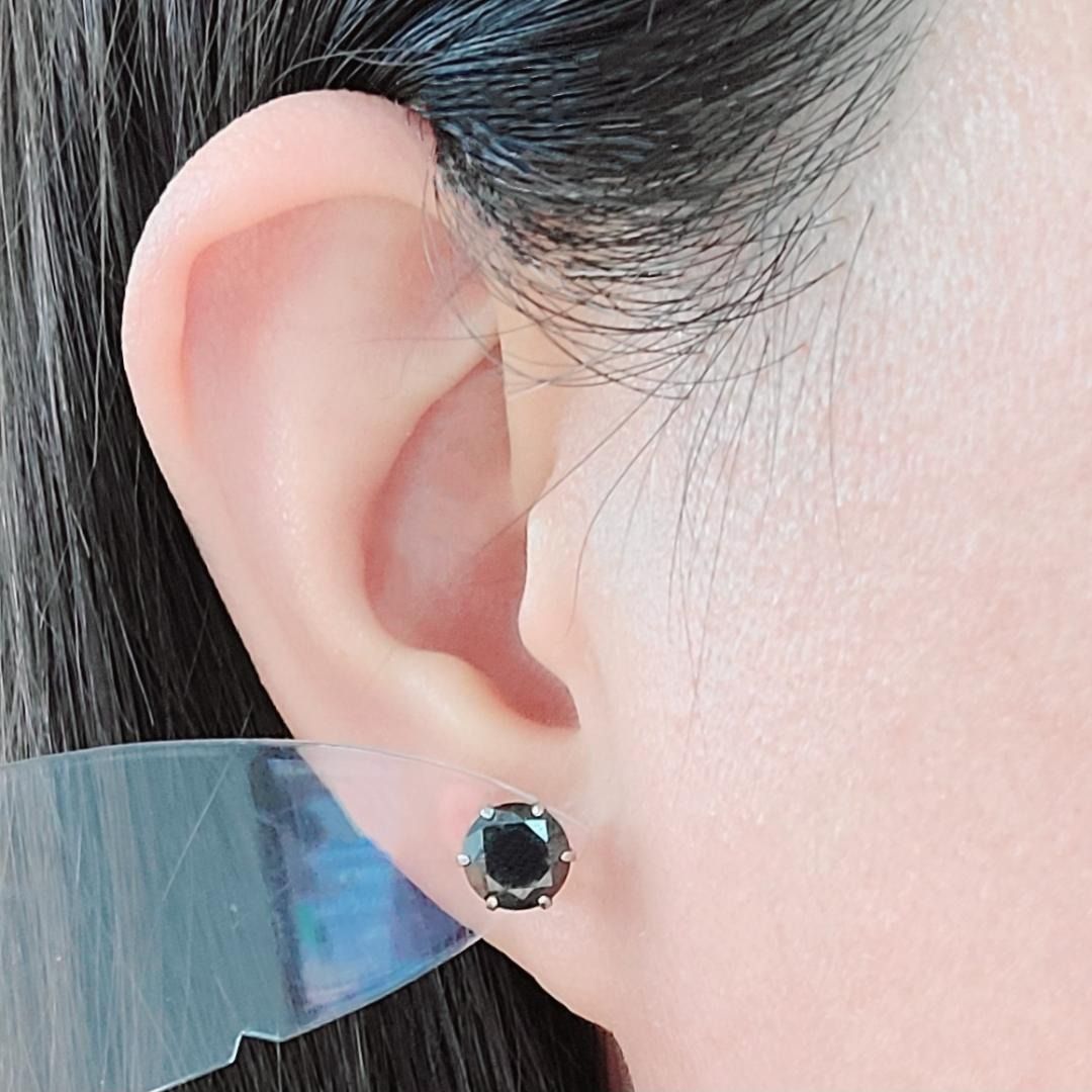 男女兼用 1ct ブラック ダイヤモンド Pt900 片耳 ピアス 鑑別 楽天市場】《完売後36,500円となります》【片耳用】 男性 Pt