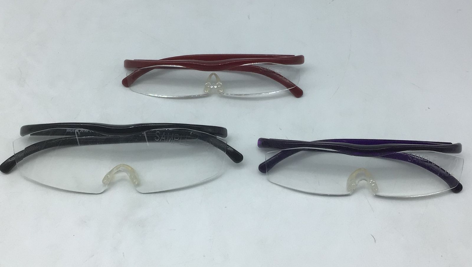 展示品 サンプル ハズキルーペ ブラック ラージ カラーレンズ 1.6倍 ブルーライト55％カット  8135 8本セットSAMPLE Hazuki ハズキルーペ 日本製 見本品 展示品