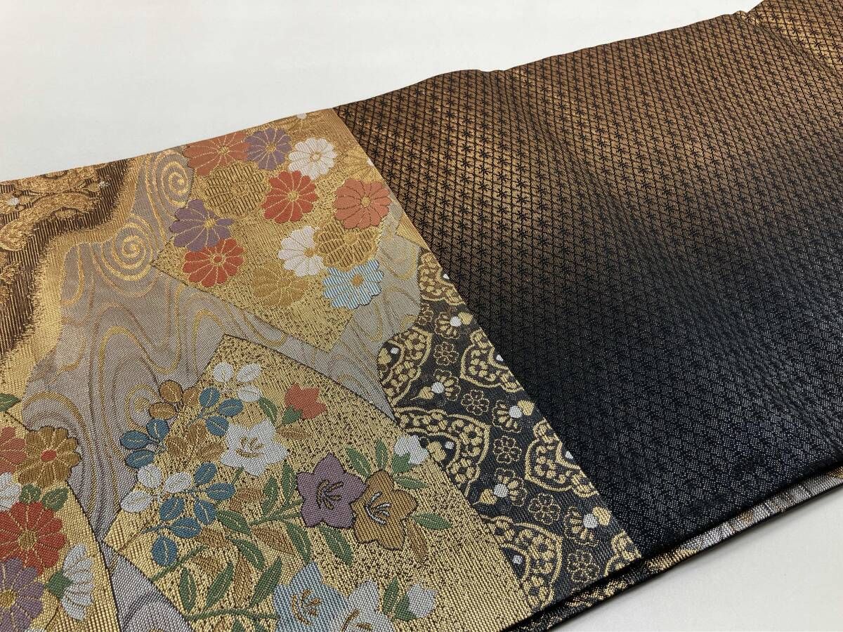袋帯　熨斗　菊花　牡丹　桔梗　花菱　金糸　着物　054a p 袋帯 熨斗 菊花 牡丹 桔梗 花菱 金糸 着物 054a p - メルカリ