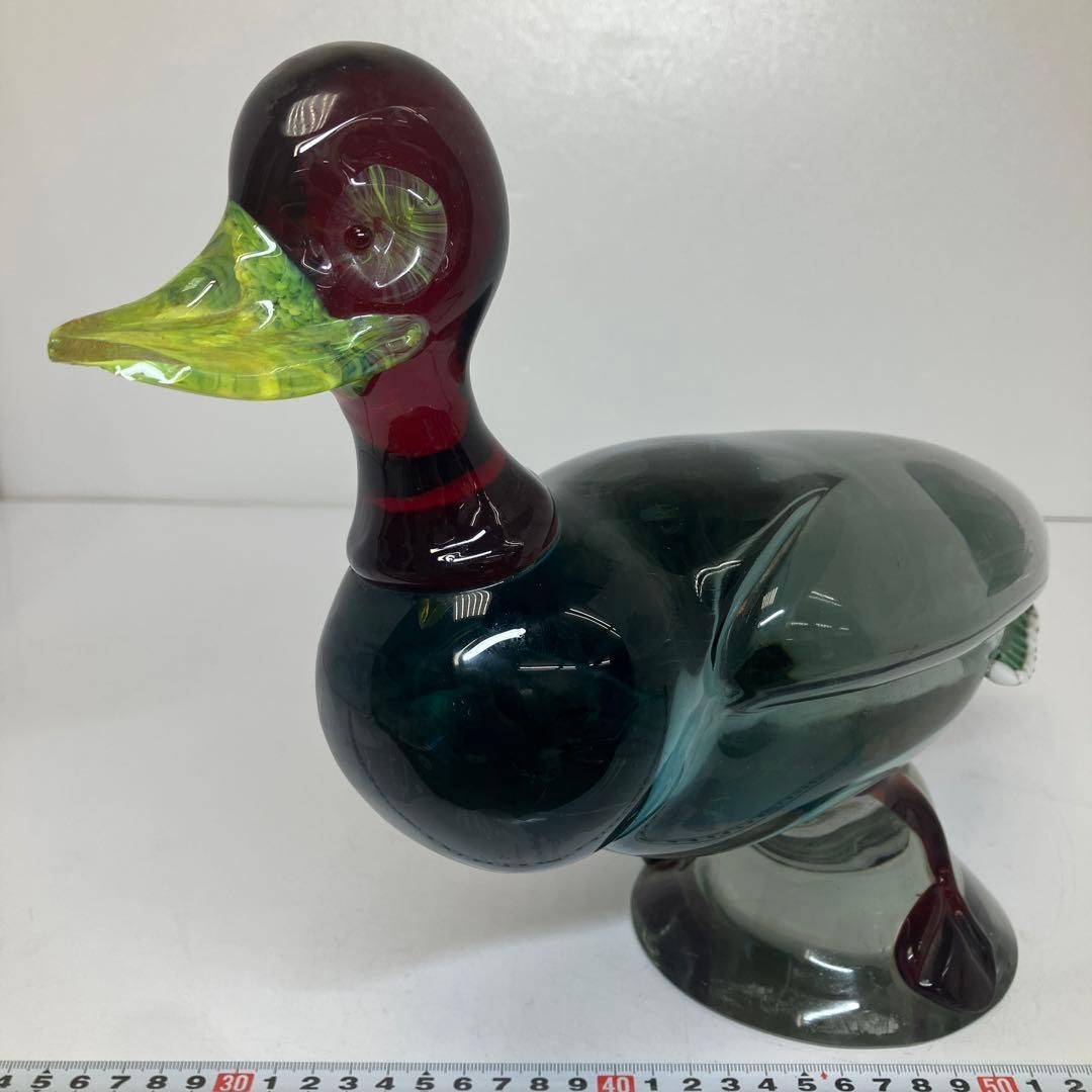 ムラノガラス　アヒル特大置物 5236g 東H6-0131① ムラノガラス アヒル特大置物 5236g 東H6-0131① - メルカリ