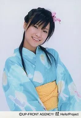 中古】生写真(ハロプロ) モーニング娘。/亀井絵里/上半身・衣装着物青