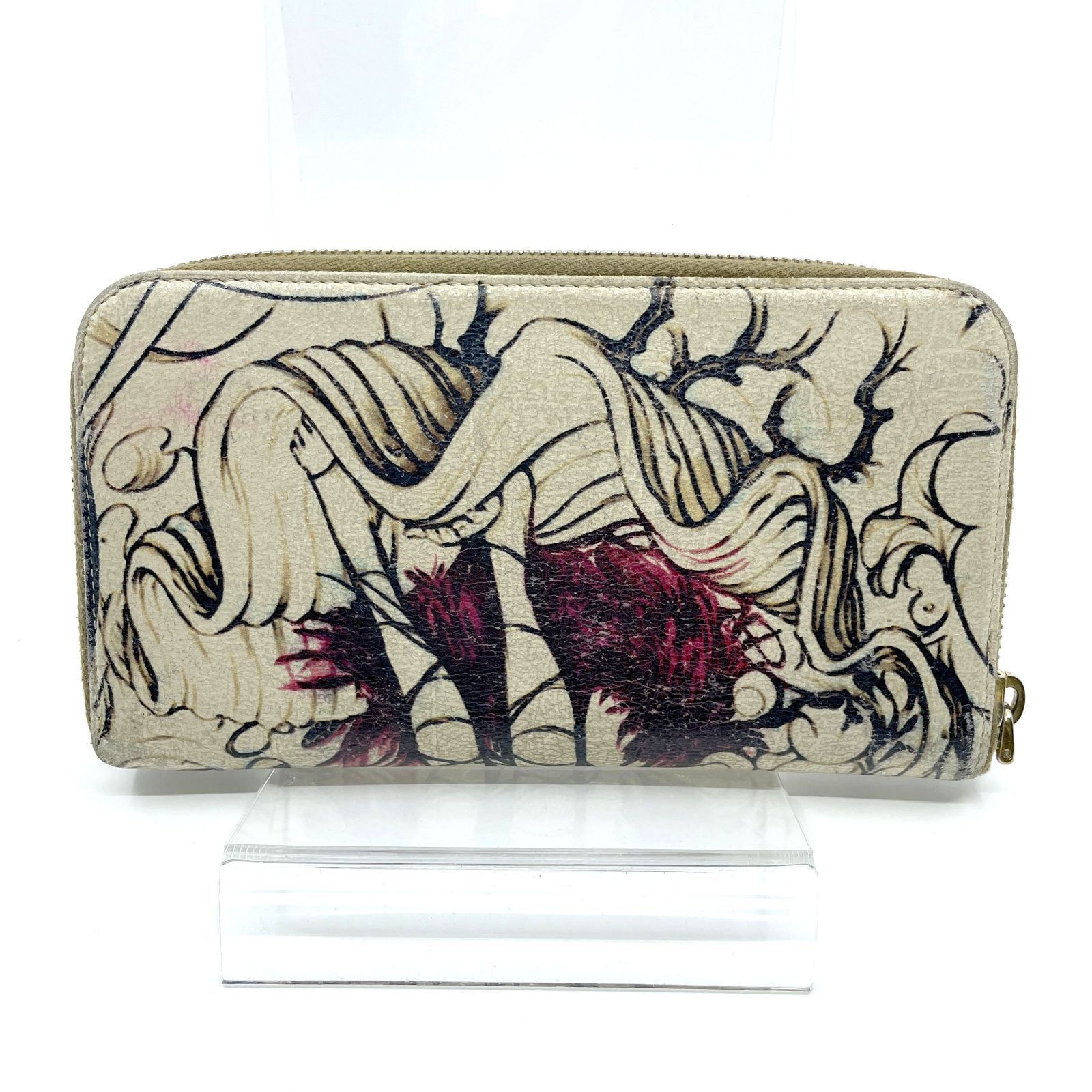 美品！入手困難✨プラダ 長財布 フェアリーコラボ ラウンドファスナー 鹿革 Amazon ファッション PRADA フェアリーコラボ ラウンドファスナー 長