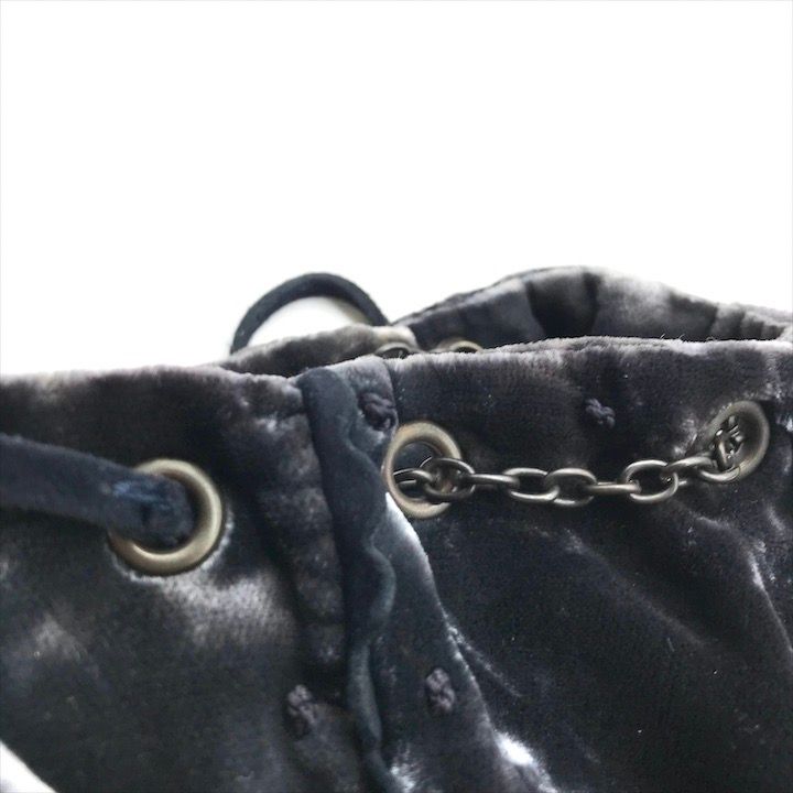 良品 PRADA プラダ 巾着 ハンド バッグ ポーチ ベロア ネイビー レディース k5168 PRADA - 良品 PRADA プラダ 巾着 ハンド バッグ ポーチ ベロア