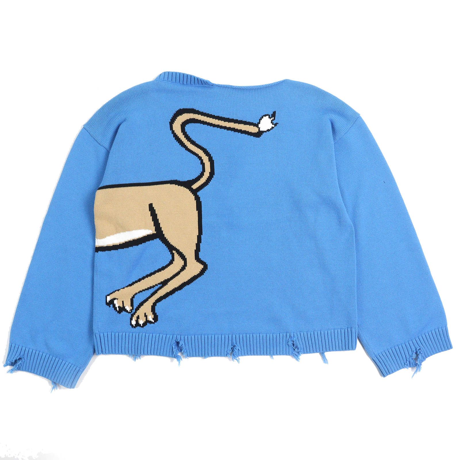 【関税込み】Charles Jeffrey LOVERBOY ブルー Smart セーター Charles Jeffrey Loverboy - チャールズ ジェフリー ラバー