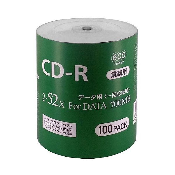 (まとめ)磁気研究所 業務用DVD-R 4.7GB 50枚エコパック データ用 16倍速対 ワイドプリンタブル対応詰め替え用エコパック CR80GP100_BULK【&times;2セット】
